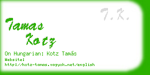 tamas kotz business card